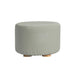 Buy Fabric Ottoman Round Wooden Leg Foot Stool - GREY discounted | Products On Sale Australia