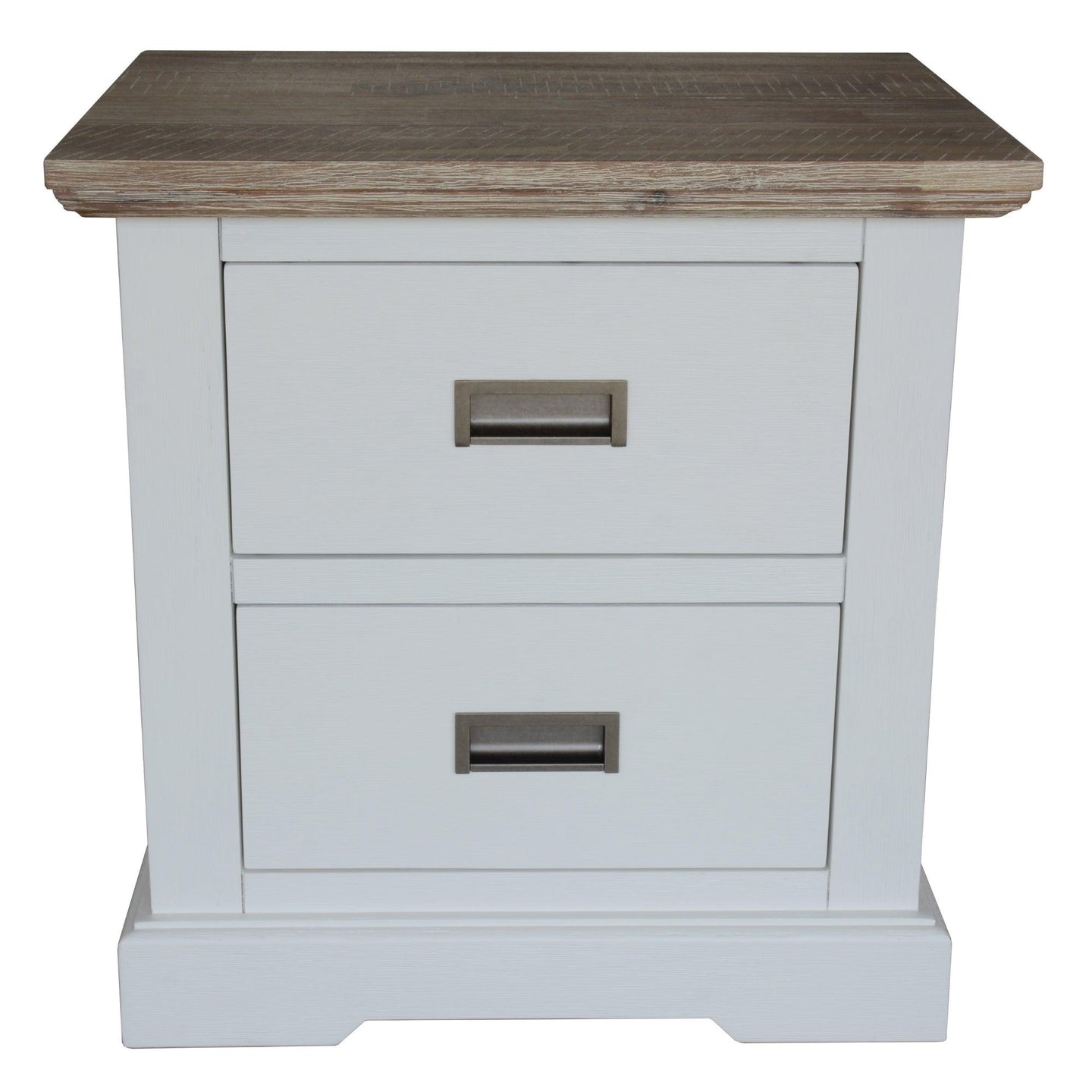 Buy Fiona Bedside Tables 2 Drawers Storage Cabinet End Nightstand Table White Grey discounted | Products On Sale Australia