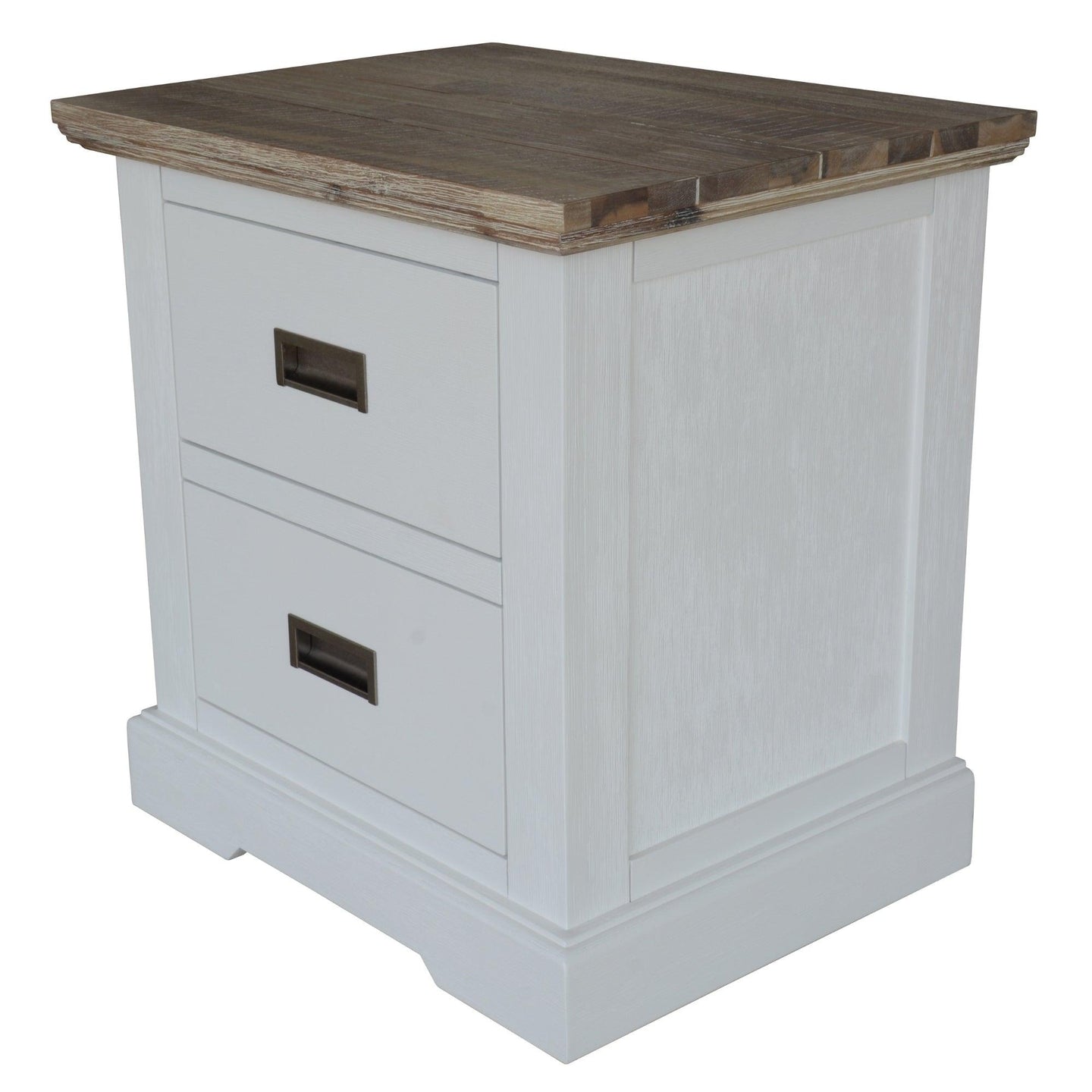 Buy Fiona Bedside Tables 2 Drawers Storage Cabinet End Nightstand Table White Grey discounted | Products On Sale Australia