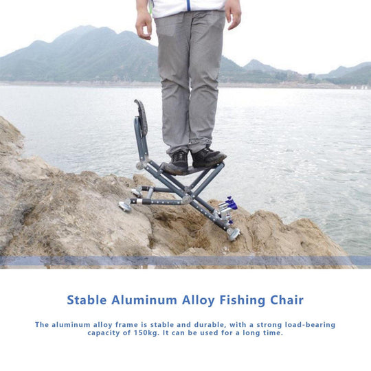 Buy Fishing Chair With Aluminum Alloy For All-Terrains Portable Multifunctional Folding Adjustable Reclining Chair With Hind Legs discounted | Products On Sale Australia