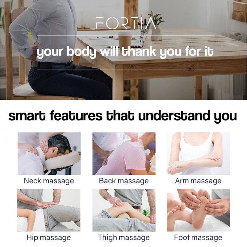 Buy FORTIA Electric Massage Chair Full Body Reclining Zero Gravity Recliner Back Kneading Massager discounted | Products On Sale Australia