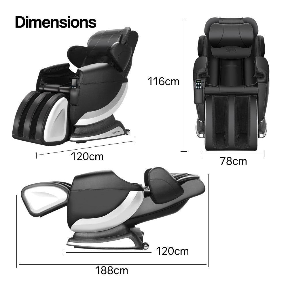 Buy FORTIA Electric Massage Chair Full Body Reclining Zero Gravity Recliner Back Kneading Massager discounted | Products On Sale Australia