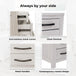 Buy Foxglove Bedside Tables 3 Drawers Storage Cabinet Shelf Side End Table - White discounted | Products On Sale Australia