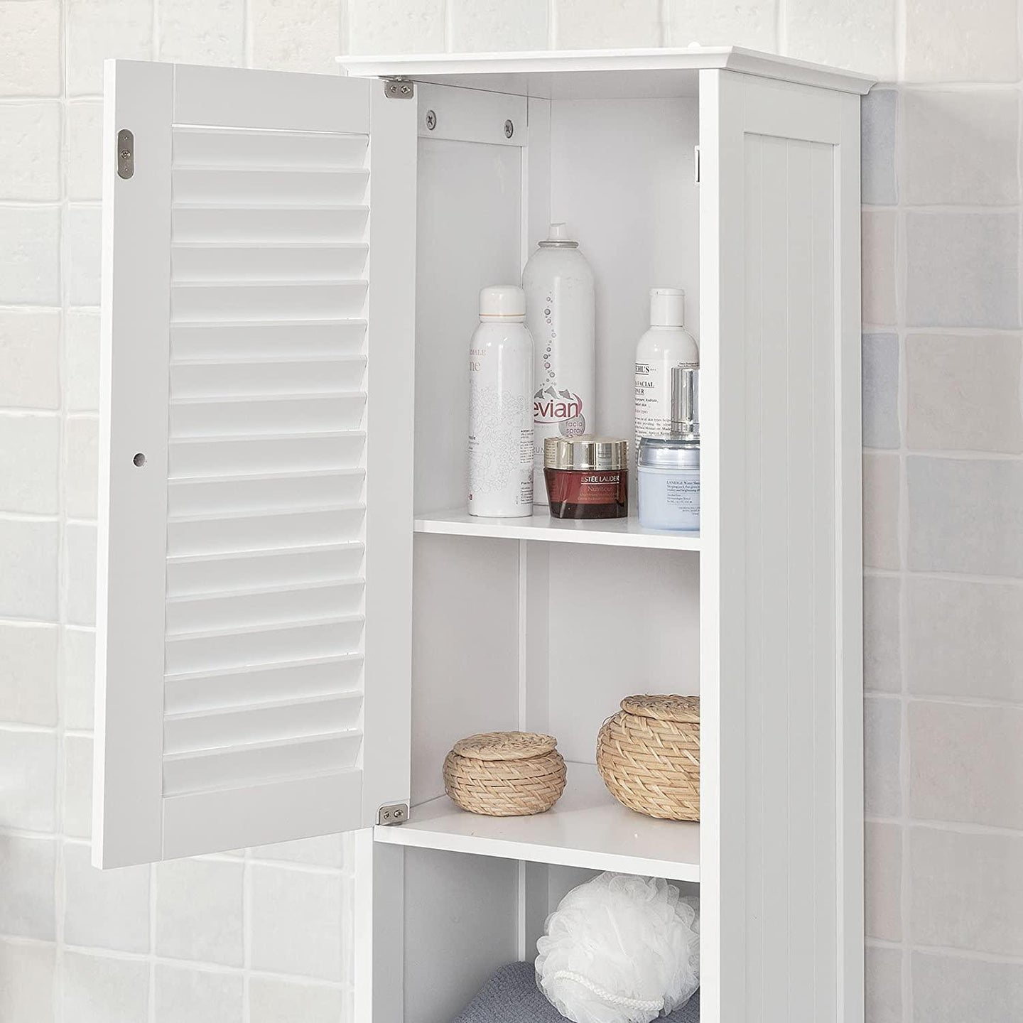 Buy Freestanding Tall Bathroom Cabinet 170x32x30 cm discounted | Products On Sale Australia