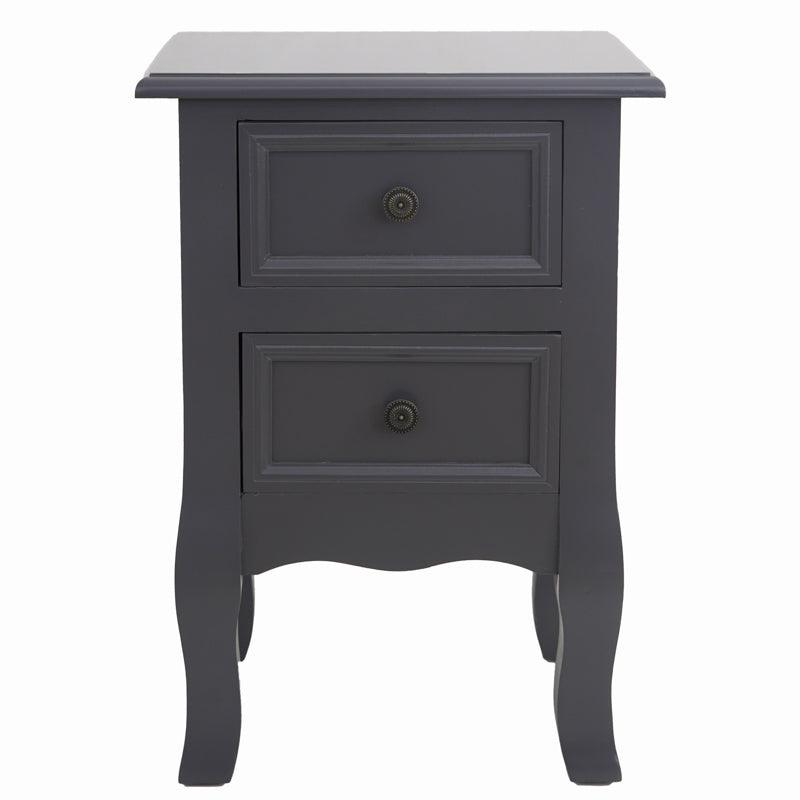 Buy French Bedside Table Nightstand Grey Set of 2 discounted | Products On Sale Australia