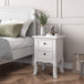 Buy French Bedside Table Nightstand White Set of 2 discounted | Products On Sale Australia