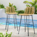 Buy Gardeon 2 Piece Outdoor Bar Stools Wicker Dining Rattan Chair discounted | Products On Sale Australia