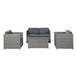 Buy Gardeon 4-Piece Outdoor Sofa Set Wicker Couch Lounge Setting Grey discounted | Products On Sale Australia