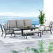 Buy Gardeon 5-Piece Outdoor Furniture Setting Table Chair Set Aluminium Sofa 7-Seater discounted | Products On Sale Australia