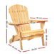 Buy Gardeon Adirondack Outdoor Chairs Wooden Beach Chair Patio Furniture Garden Natural discounted | Products On Sale Australia