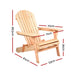 Buy Gardeon Adirondack Outdoor Chairs Wooden Beach Chair Patio Furniture Garden Natural Set of 2 discounted | Products On Sale Australia