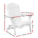 Buy Gardeon Adirondack Outdoor Chairs Wooden Foldable Beach Chair Patio Furniture White discounted | Products On Sale Australia