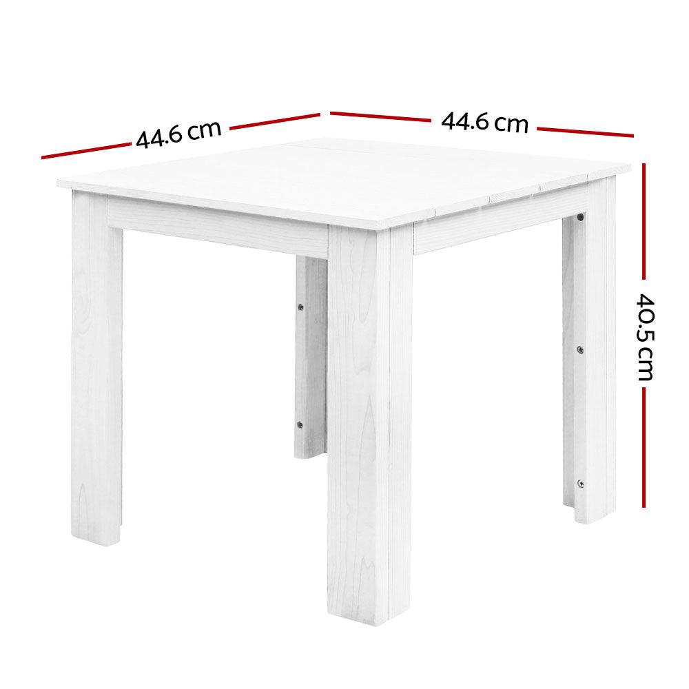 Buy Gardeon Coffee Side Table Wooden Desk Outdoor Furniture Camping Garden White discounted | Products On Sale Australia