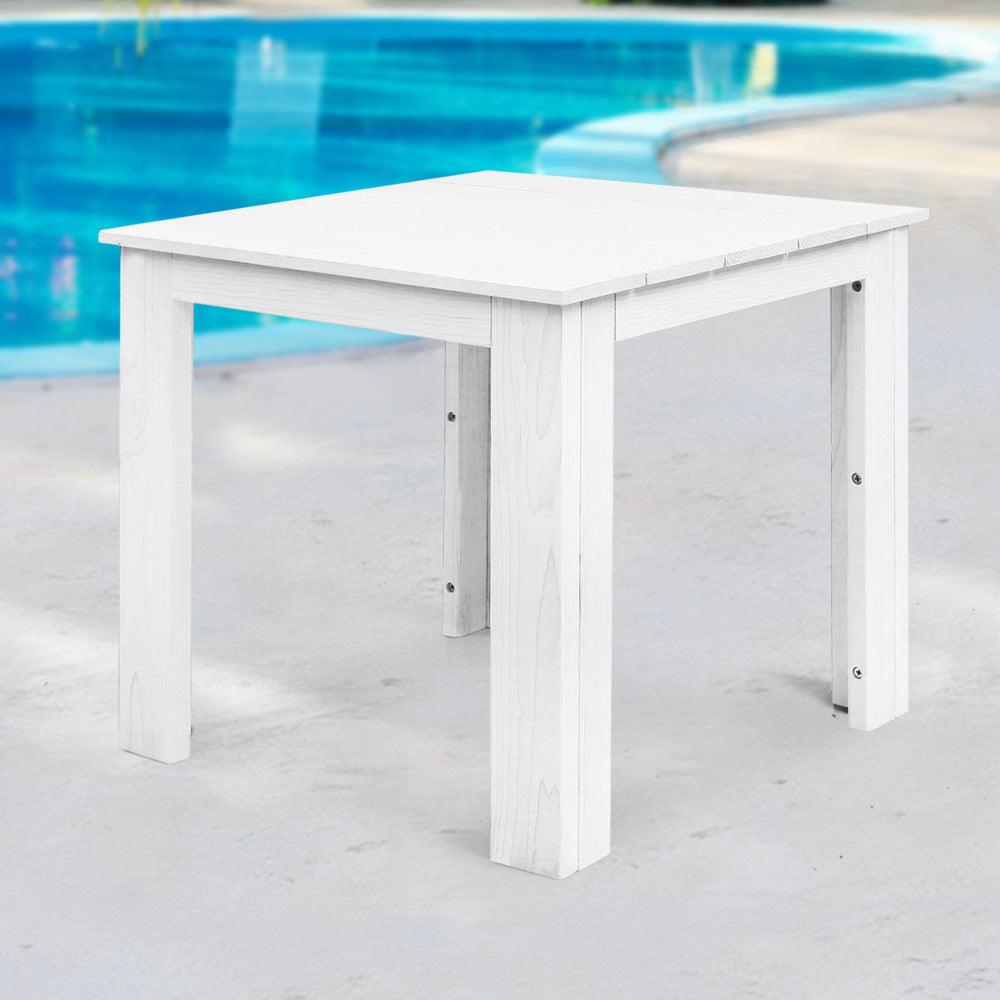 Buy Gardeon Coffee Side Table Wooden Desk Outdoor Furniture Camping Garden White discounted | Products On Sale Australia