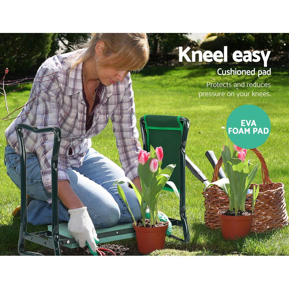 Buy Gardeon Garden Kneeler 3-in-1 Padded Seat Stool Outdoor Bench Knee Pad Foldable discounted | Products On Sale Australia