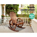 Buy Gardeon Wagon Wheels Rocking Chair - Brown discounted | Products On Sale Australia