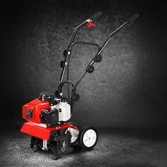 Buy Giantz 88CC Tiller Garden Cultivator Rototiller 4 Blades Soil Plower Rotary Hoe discounted | Products On Sale Australia