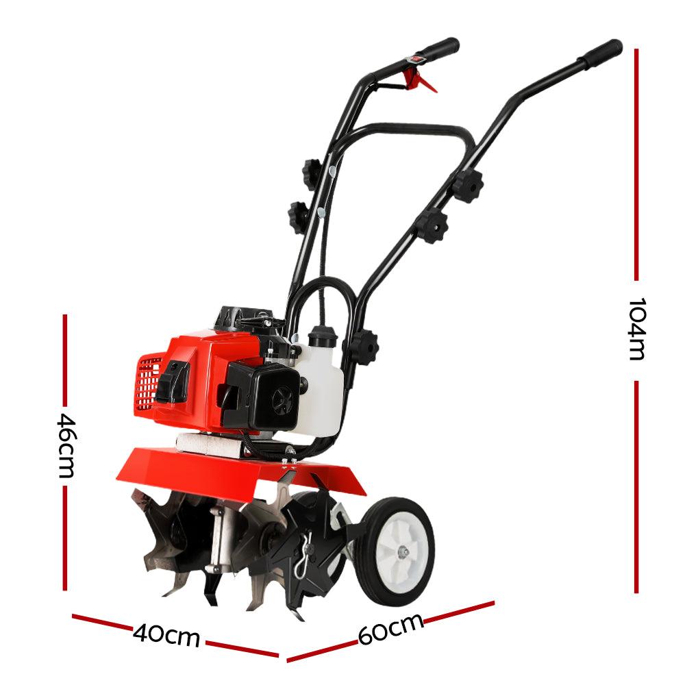 Buy Giantz 88CC Tiller Garden Cultivator Rototiller 6 Blades Soil Plower Rotary Hoe discounted | Products On Sale Australia