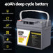 Buy Giantz AGM Battery 12V 40Ah Deep Cycle Box Portable Solar Caravan Camping discounted | Products On Sale Australia