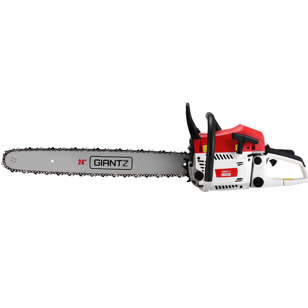 Buy Giantz Chainsaw Petrol 72CC 24" Bar Commercial E-Start Pruning Chain Saw,Giantz Chainsaw Petrol 72CC 24" Bar Commercial E-Start Pruning Chain Saw 5.5HP discounted | Products On Sale Australia