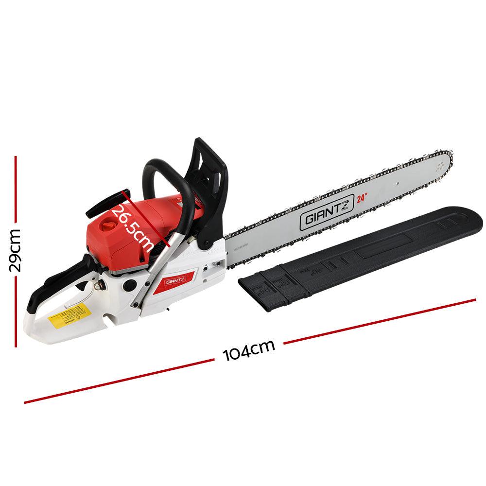 Buy Giantz Chainsaw Petrol 72CC 24" Bar Commercial E-Start Pruning Chain Saw,Giantz Chainsaw Petrol 72CC 24" Bar Commercial E-Start Pruning Chain Saw 5.5HP discounted | Products On Sale Australia