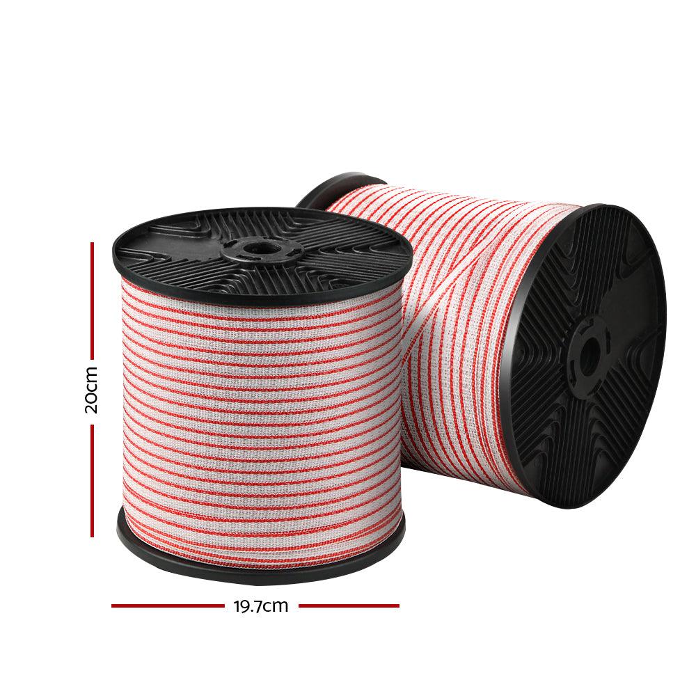 Buy Giantz Electric Fence Poly Tape 400M Insulator discounted | Products On Sale Australia