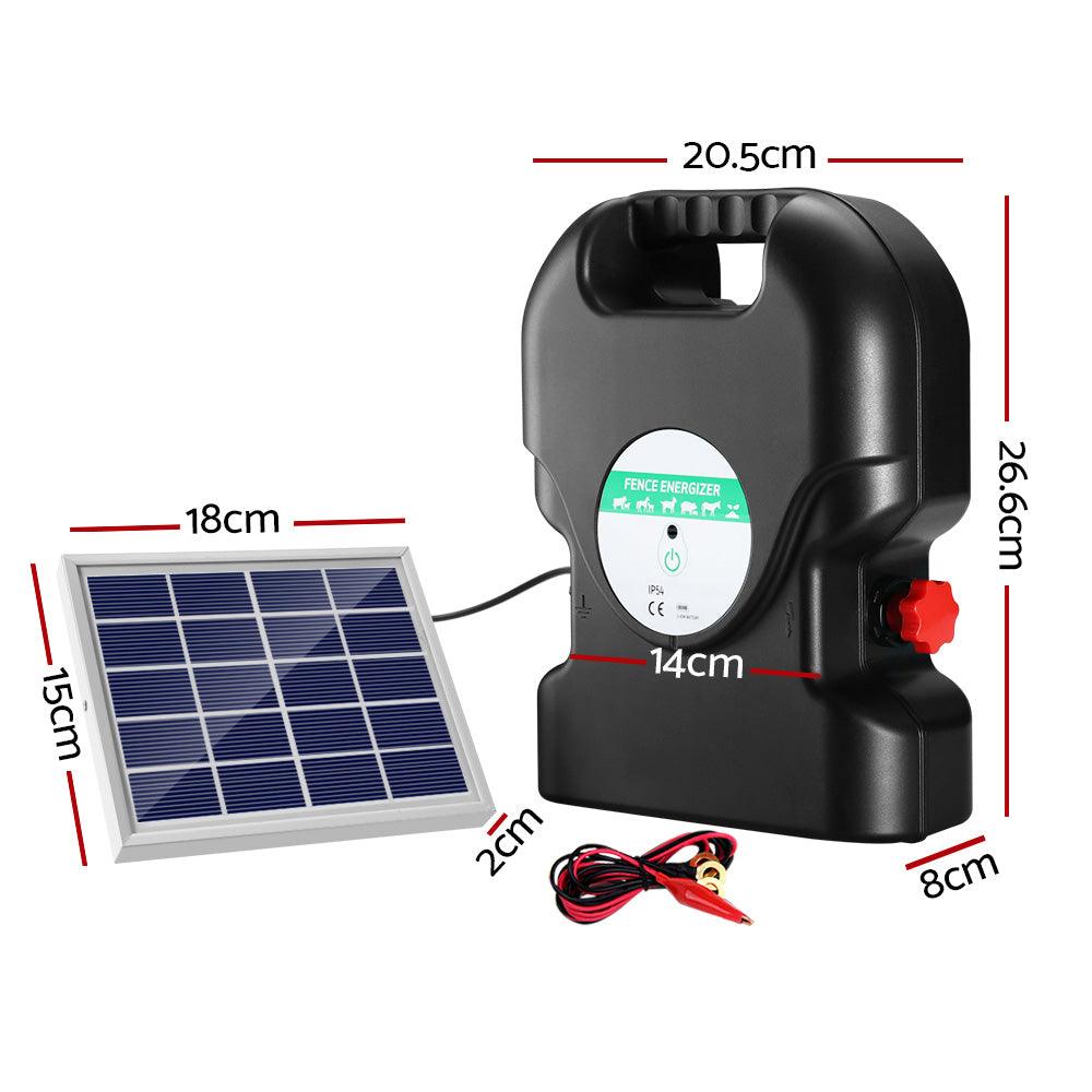 Buy Giantz Fence Energiser 20KM Solar Powered 1.2J Electric discounted | Products On Sale Australia