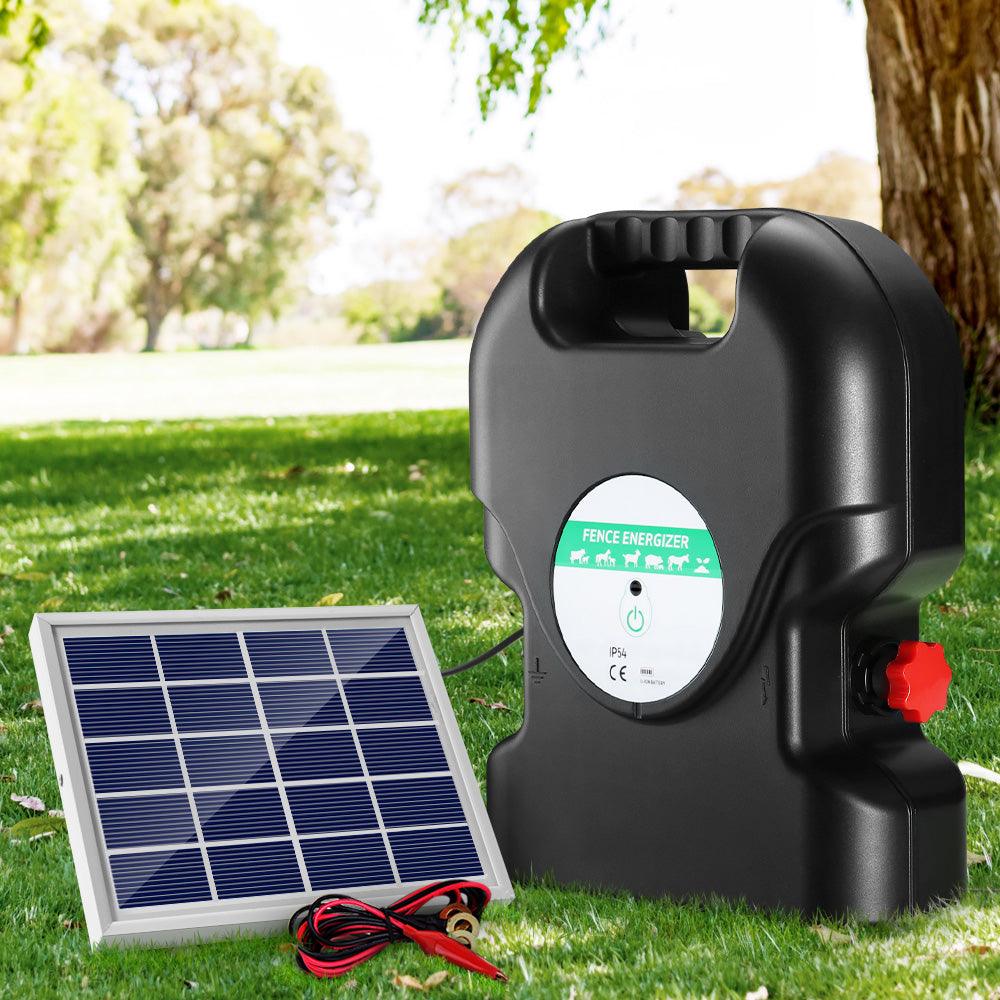 Buy Giantz Fence Energiser 20KM Solar Powered 1.2J Electric discounted | Products On Sale Australia