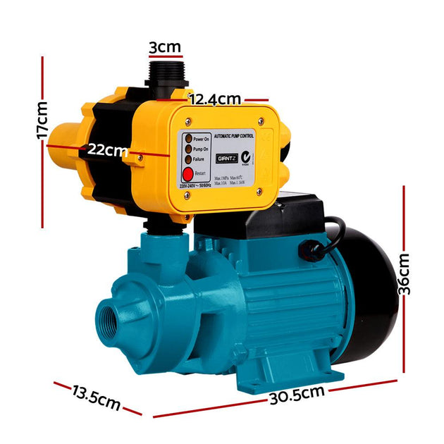 Buy Giantz Peripheral Water Pump Garden Boiler Car Wash Auto Irrigation QB80 Yellow discounted | Products On Sale Australia