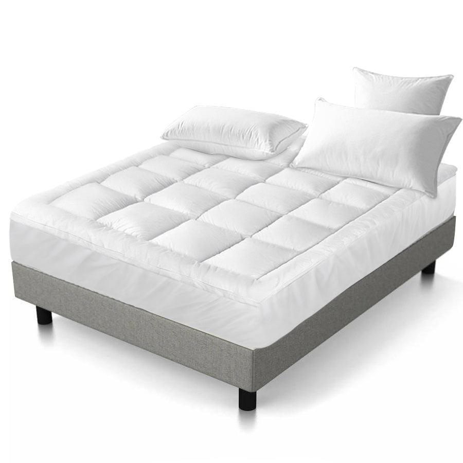 Buy Giselle Bedding Mattress Topper Pillowtop Bamboo Queen discounted | Products On Sale Australia