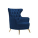 Buy Grand Tufted Lounge - Blue Velvet - Gold Legs discounted | Products On Sale Australia