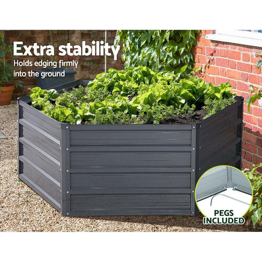 Buy Greenfingers 2x Garden Bed 130x130x46cm Planter Box Raised Container Galvanised discounted | Products On Sale Australia