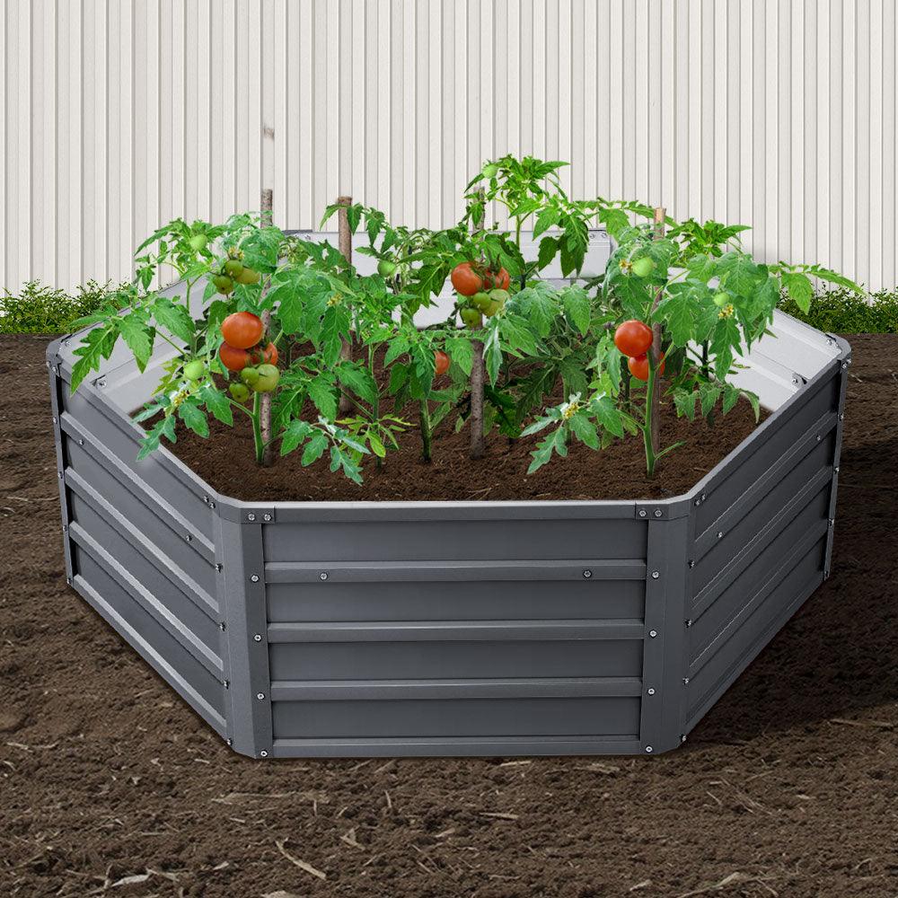 Buy Greenfingers 2x Garden Bed 130x130x46cm Planter Box Raised Container Galvanised discounted | Products On Sale Australia