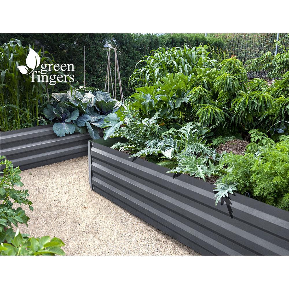 Buy Greenfingers 2x Garden Bed 210x90cm Planter Box Raised Container Galvanised Herb discounted | Products On Sale Australia