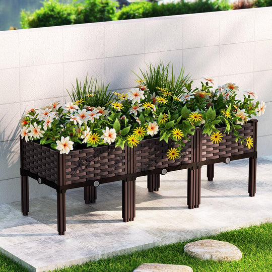 Buy Greenfingers Garden Bed 120x40x36cm PP Planter Box Raised Container Growing Herb discounted | Products On Sale Australia