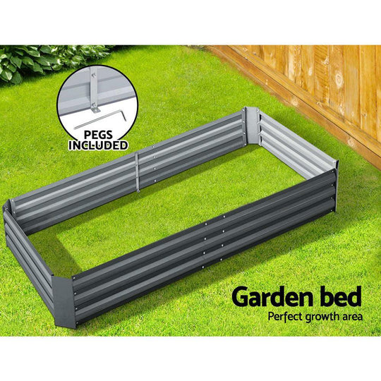 Buy Greenfingers Garden Bed 180x90cm Planter Box Raised Container Galvanised Steel discounted | Products On Sale Australia