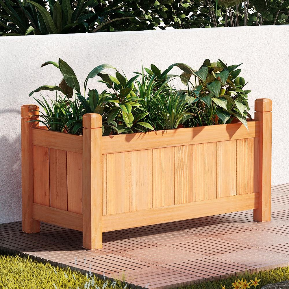 Buy Greenfingers Garden Bed 60x30x33cm Wooden Planter Box Raised Container Growing discounted | Products On Sale Australia