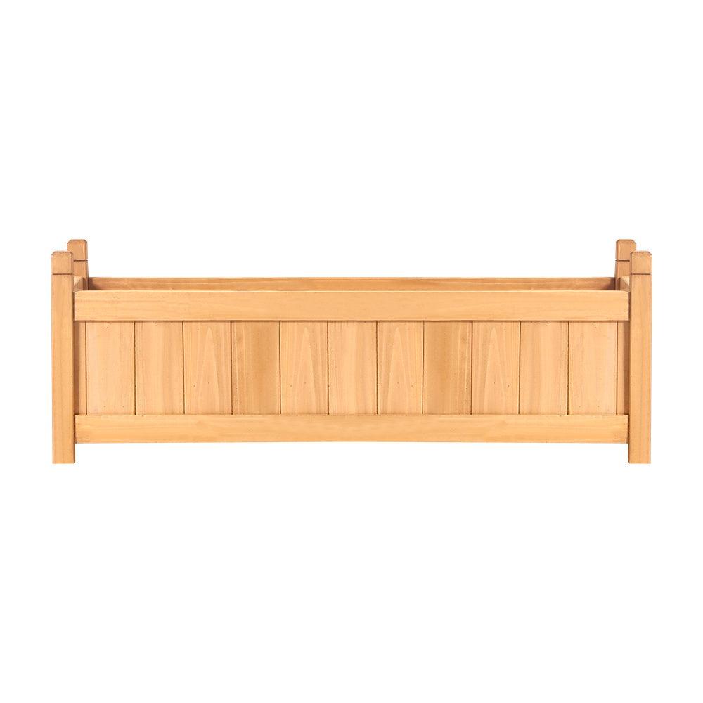 Buy Greenfingers Garden Bed 90x30x33cm Wooden Planter Box Raised Container Growing discounted | Products On Sale Australia