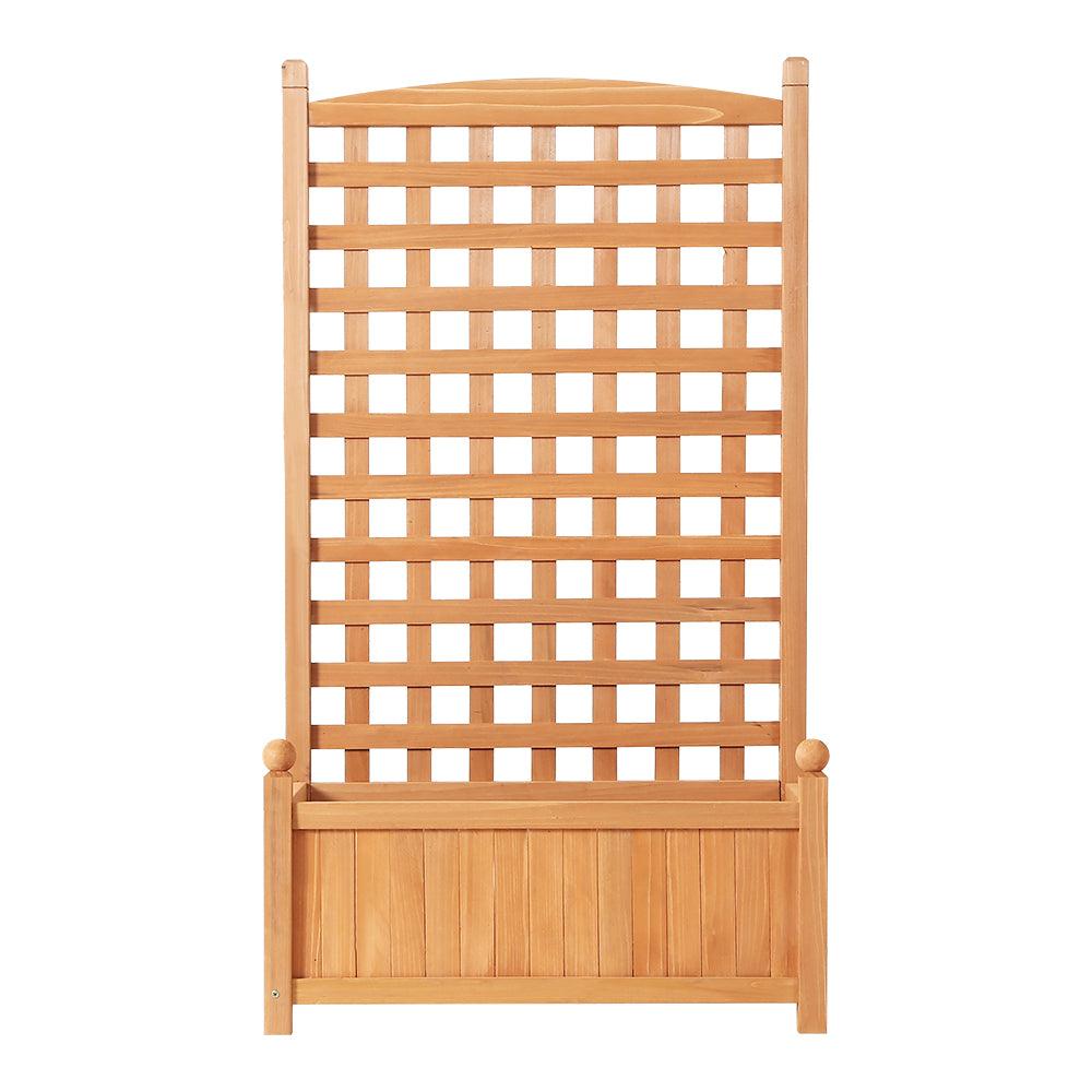 Buy Greenfingers Garden Bed Wooden 64x35x115cm Planter Raised Box Container Trellis discounted | Products On Sale Australia