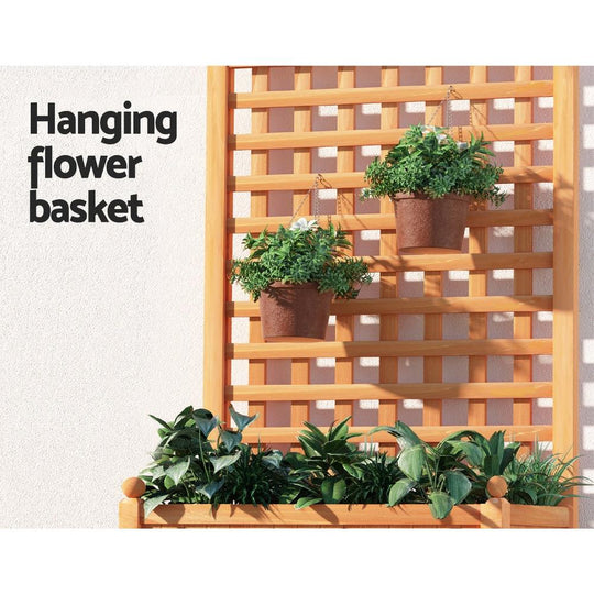 Buy Greenfingers Garden Bed Wooden 64x35x115cm Planter Raised Box Container Trellis discounted | Products On Sale Australia