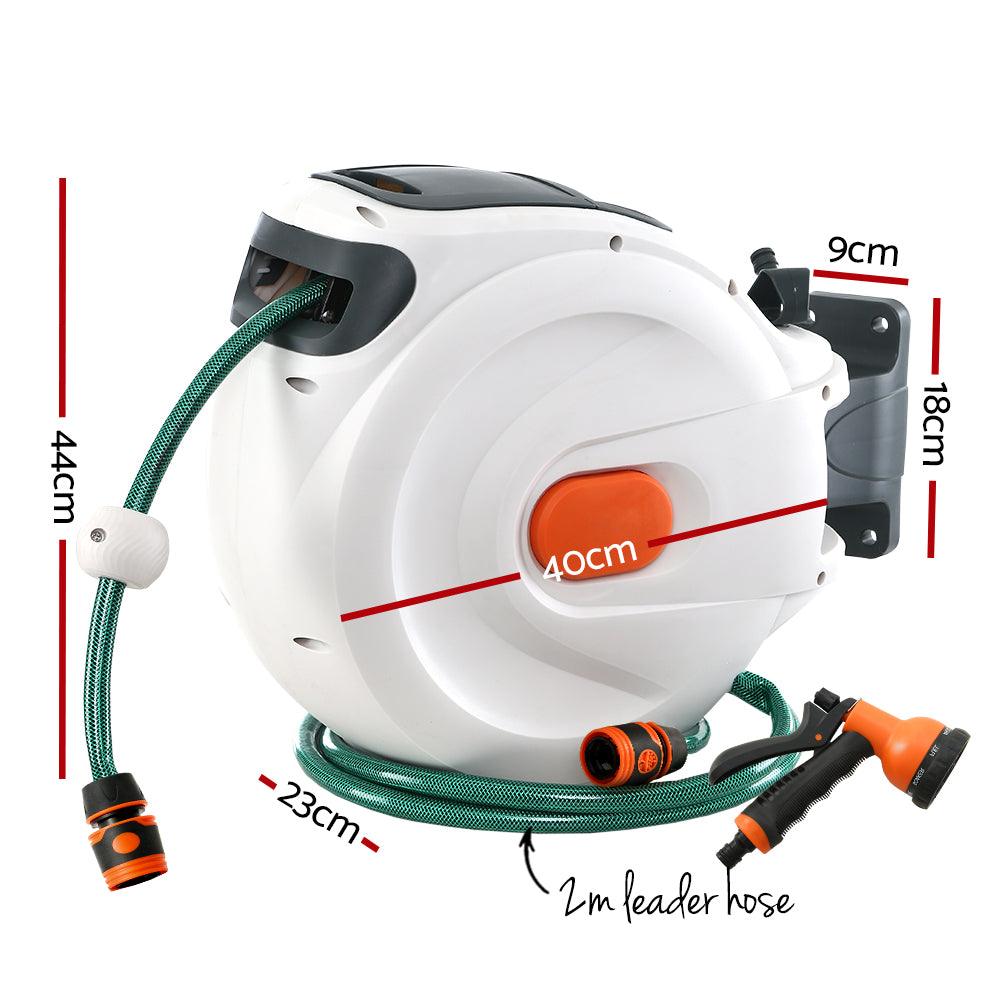 Buy Greenfingers Retractable Hose Reel 30M Garden Water Spray Gun Auto Rewind discounted | Products On Sale Australia