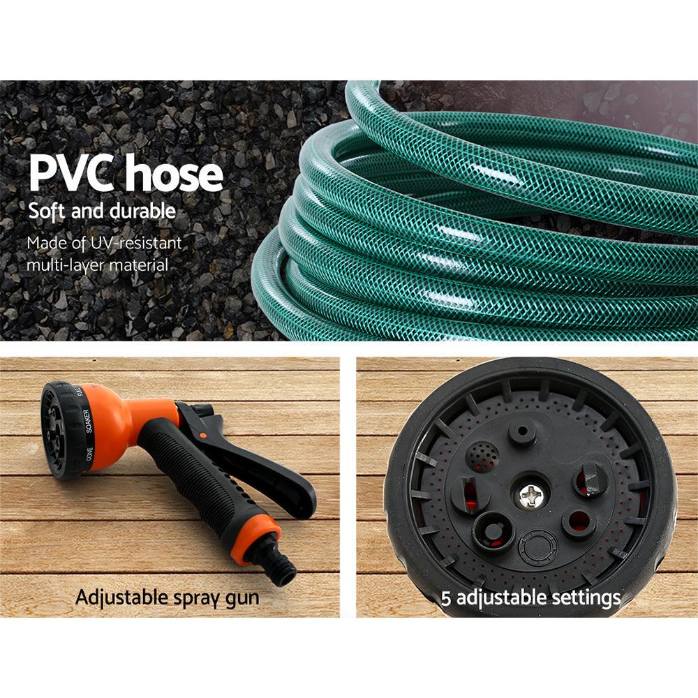 Buy Greenfingers Retractable Hose Reel 30M Garden Water Spray Gun Auto Rewind discounted | Products On Sale Australia