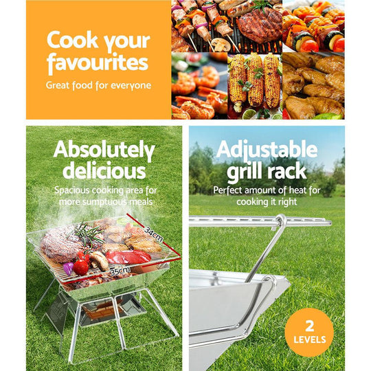 Buy Grillz Fire Pit BBQ Grill with Carry Bag Portable discounted | Products On Sale Australia