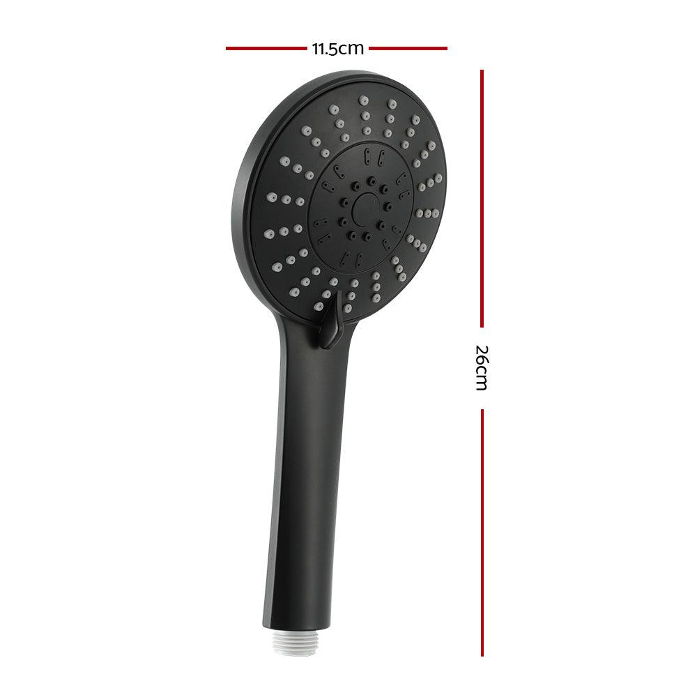 Buy Handheld Shower Head 4.5" High Pressure 5 Modes Poweful Round Black discounted | Products On Sale Australia