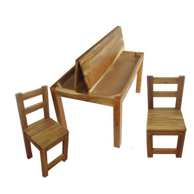 Buy Hardwood study desk and 2 standard chairs discounted | Products On Sale Australia