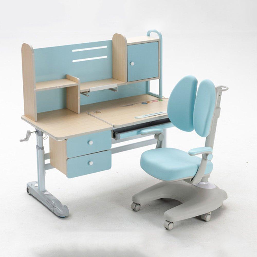 Buy Height Adjustable Children Kids Ergonomic Study Desk Chair Set 120cm Blue AU discounted | Products On Sale Australia