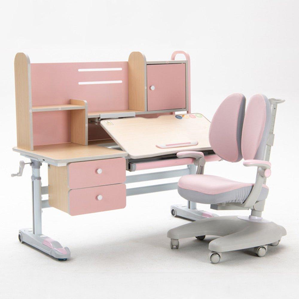 Buy Height Adjustable Children Kids Ergonomic Study Desk Chair Set 120cm Blue AU discounted | Products On Sale Australia