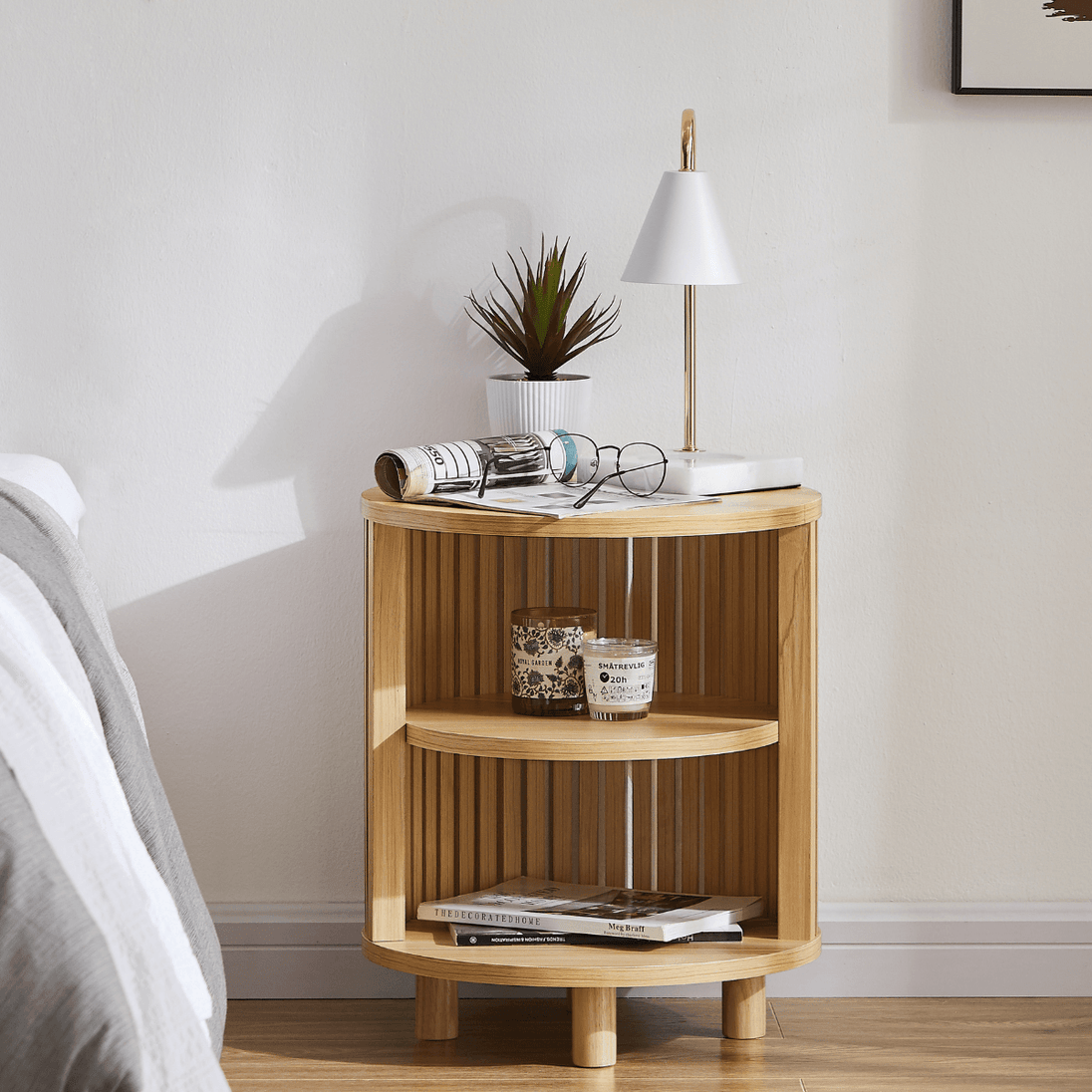 Buy Henley Round Wooden Bedside Table discounted | Products On Sale Australia