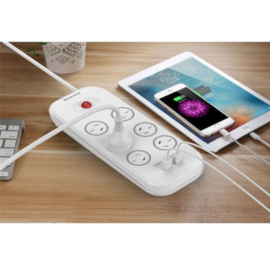 Buy Huntkey 6-Outlet Surge Protector with 2 USB Charging Outlets (SAC607) discounted | Products On Sale Australia