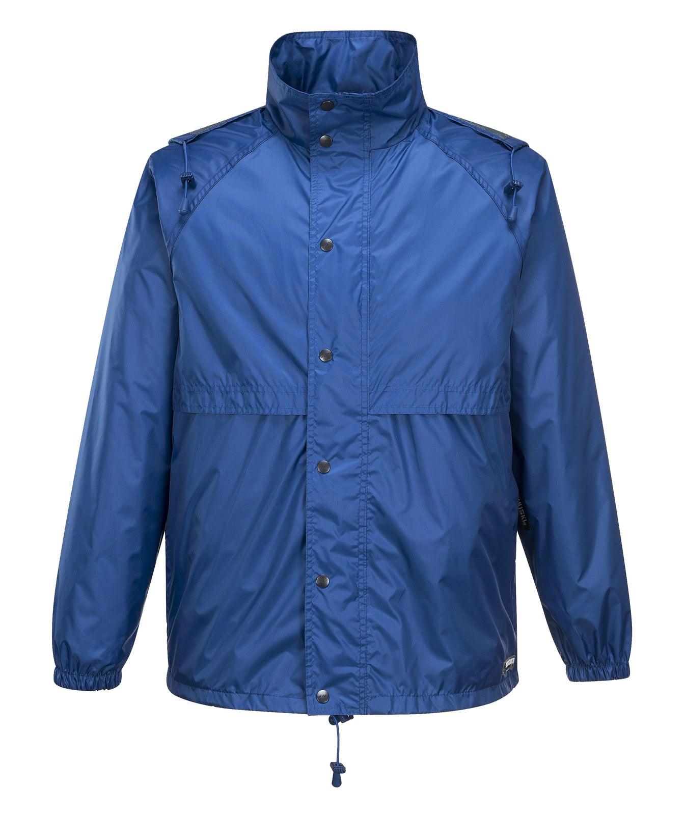 Buy HUSKI STRATUS RAIN JACKET Waterproof Workwear Concealed Hood Windproof Packable - Cobalt - 3XL discounted | Products On Sale Australia